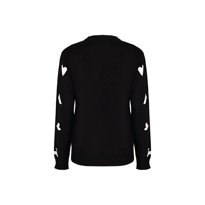 MaxMara Studio Arold Heart Patterned Crewneck Jumper-1