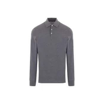 Brunello Cucinelli Long Sleeved Polo Shirt