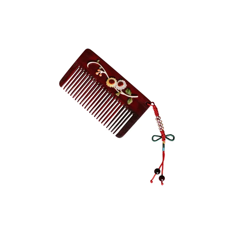 FANGYUANXIAOFU Rosewood Wooden Comb Women's-0