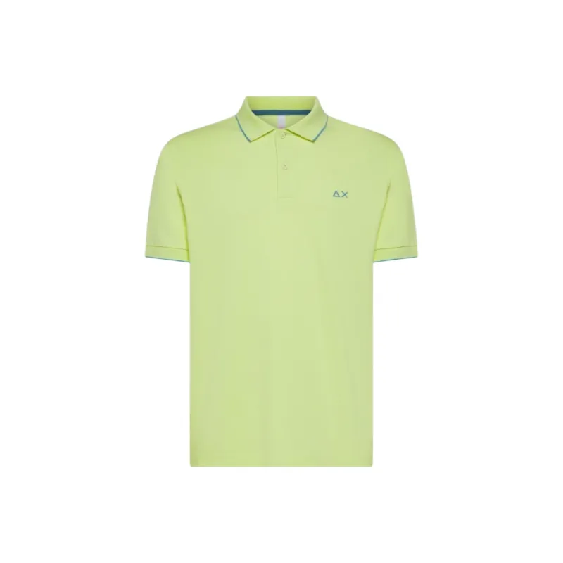 SUN68 Contrast trim Polo Shirt-0