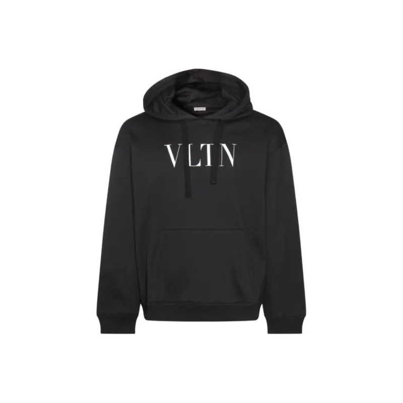 Valentino Logo Printed Drawstring Hoodie-0
