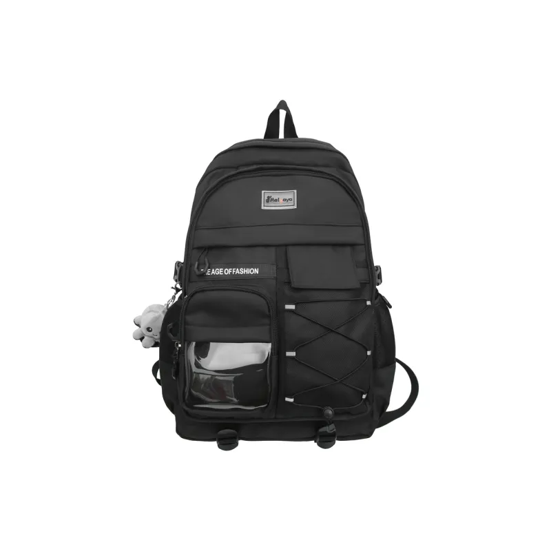 BUBM Nylon Backpack Unisex Light Gray/Black/Navy Blue/Beige-6