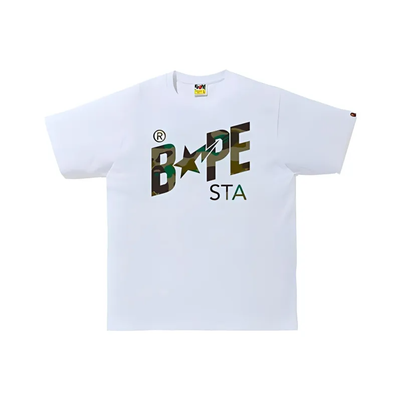 Bape 1st Camo Bapesta Logo Tee-4