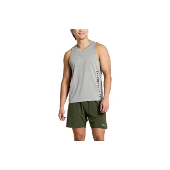 Saucony Stopwatch Tank Tops Men Gray