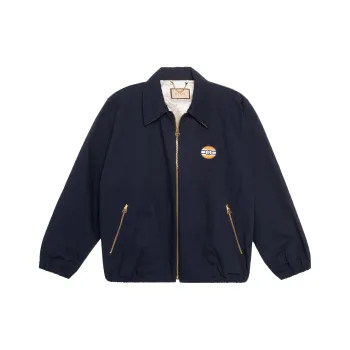 GUCCI Logo Patch Zip Up Jacket