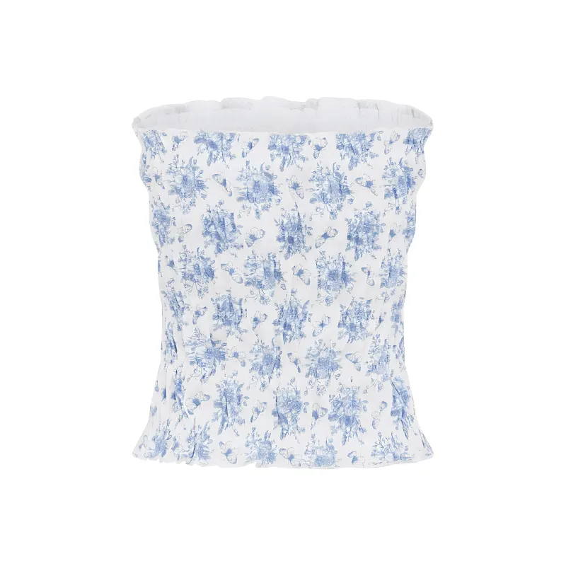 WITH JEAN FW24 Bea Top Strapless Top Women's Toile Papillon/Fabric Butterfly-1
