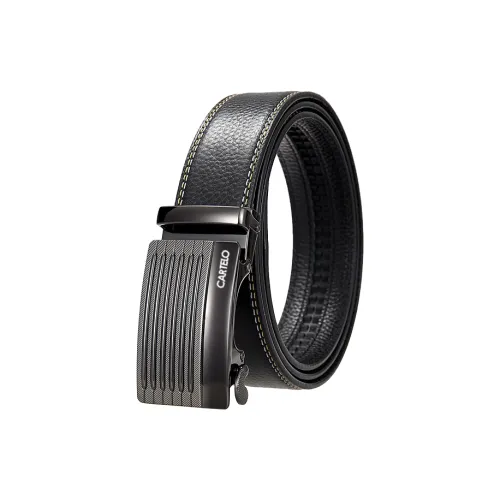 CARTELO Top Grain Cow Leather Belts Men's Width 3.5CM