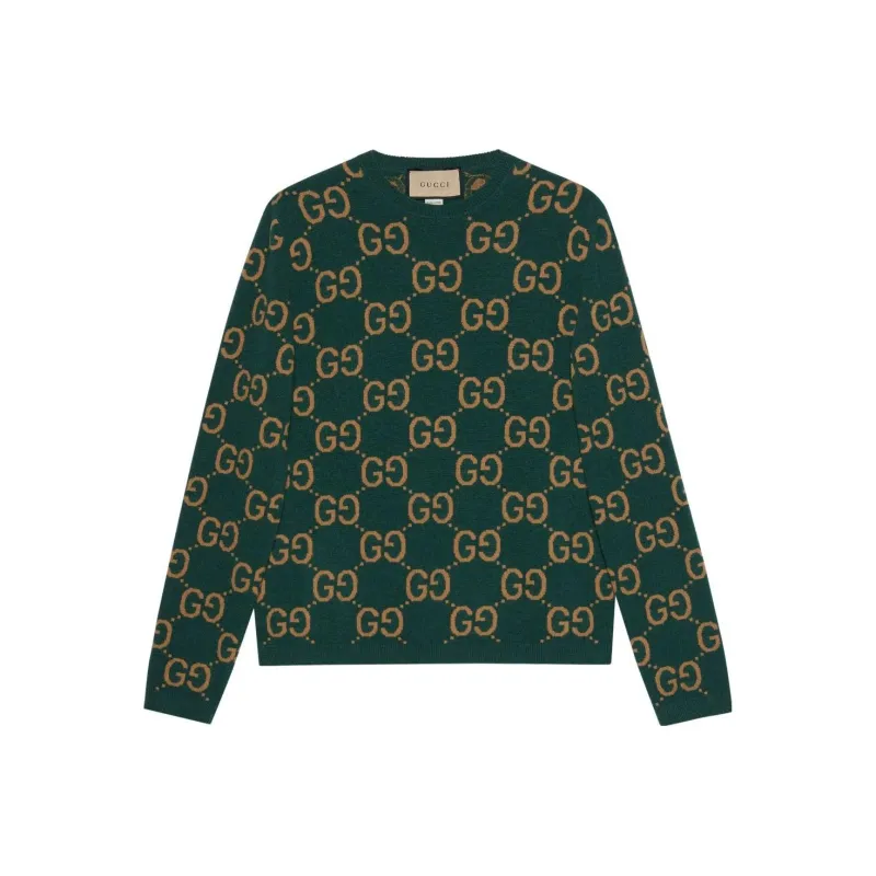 GUCCI Gg Monogram Crewneck Knitted Jumper-0
