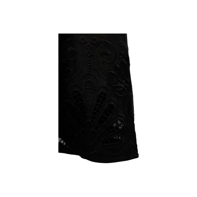 ZARA Short Sleeved Dress Women's Black-3