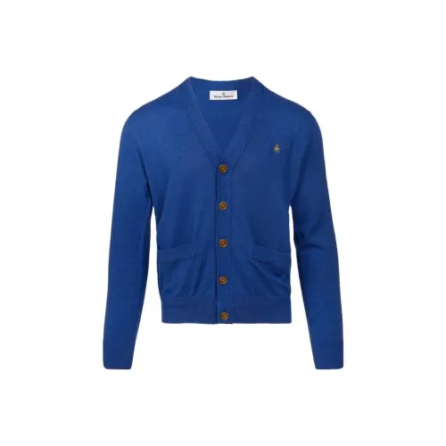Vivienne Westwood Orb Logo Embroidered V Neck Cardigan