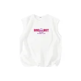 [100% cotton, Skin-Friendly]White (Center Logo in Black)
