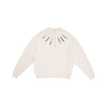 Marcelo Burlon Feather Printed Crewneck Sweater