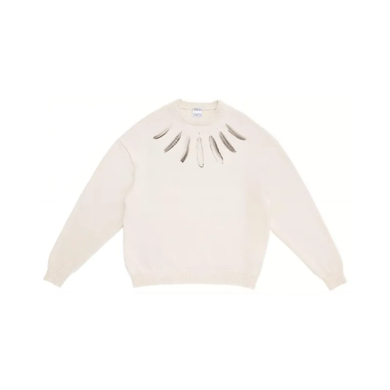 Marcelo Burlon Feather Printed Crewneck Sweater-0