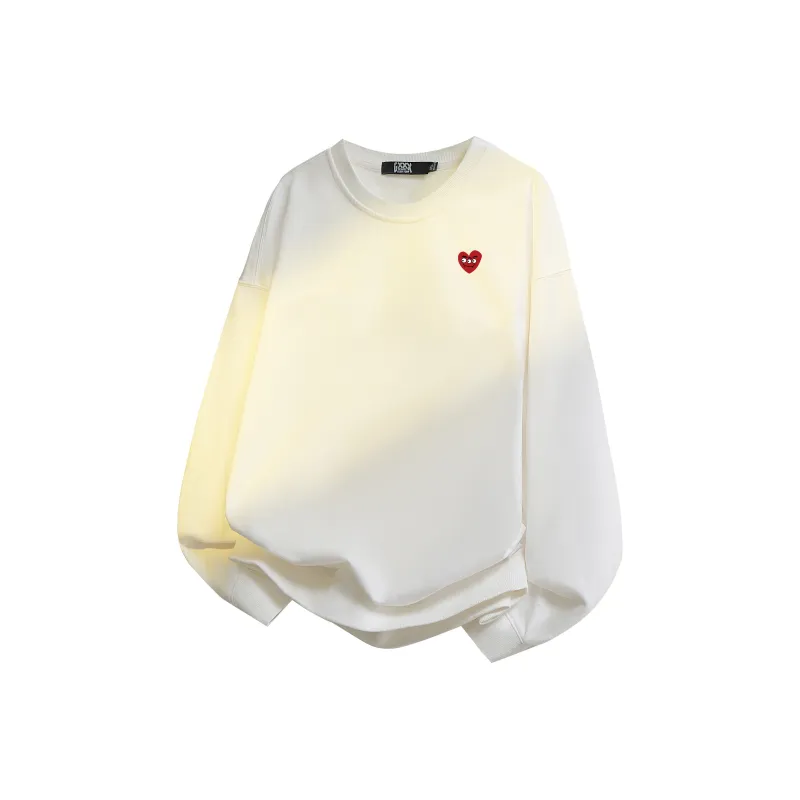 GXXX Heart Long Sleeved Crew Neck Sweatshirt Unisex-17