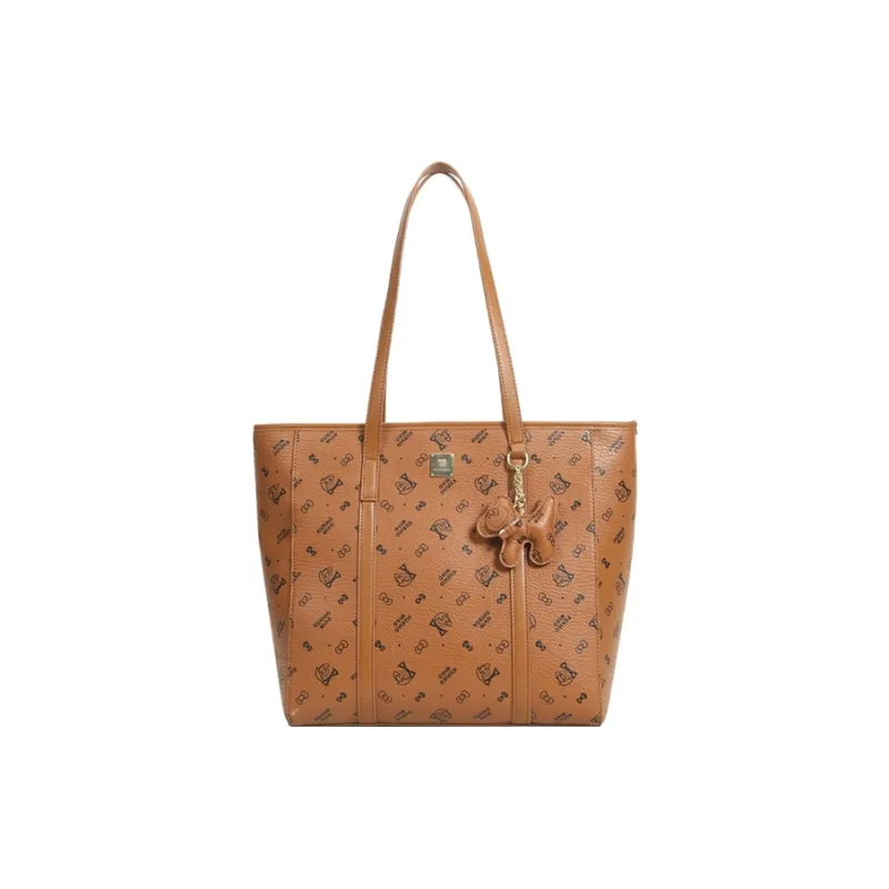 JANE KLAIN Synthetic Leather Tote Handbag Shoulder Bag Tubas Women's Caramel/Milk White/Pink/Black-20