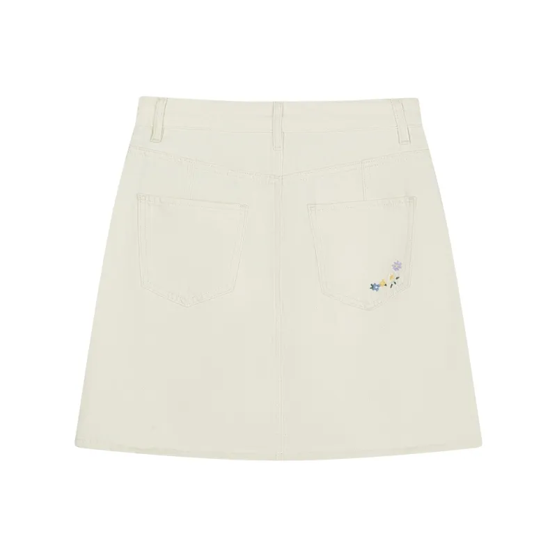 Teenie Weenie Casual Short Skirts Women's Ivory White-1