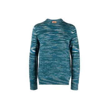MISSONI Intarsia Knit Striped Crewneck Jumper