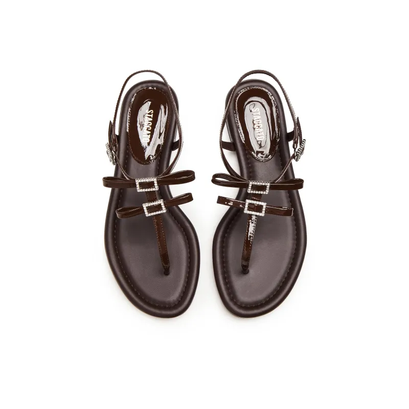 Staccato One Strap Sandals Women's Caramel Coffee-3