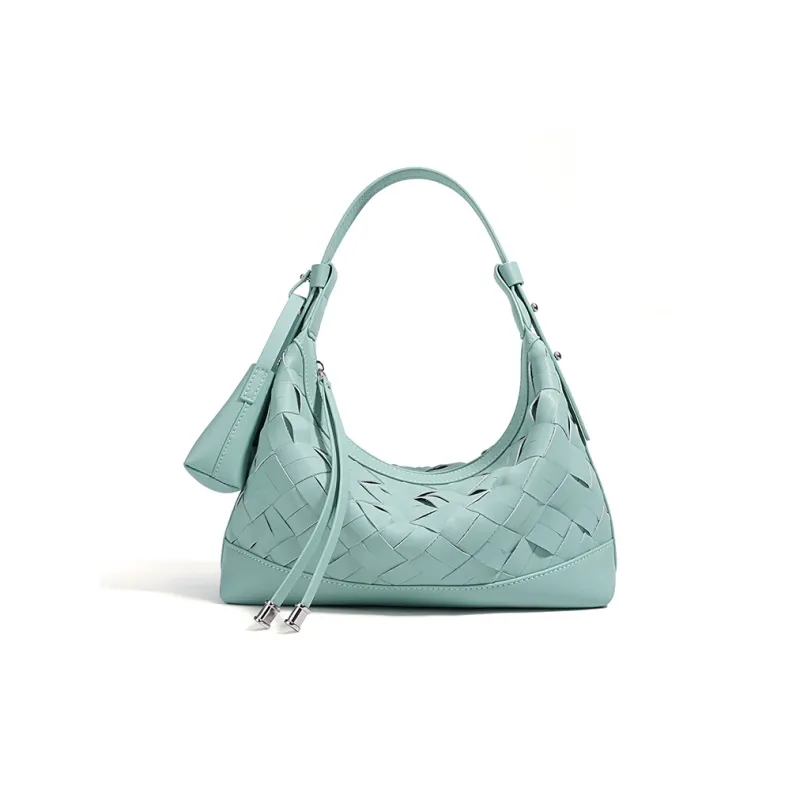 CLEVER& KETCH Cow Leather Dumpling Bag Handbag Women's Black/Milkshake White/Creamy Apricot/Khaki Green-9