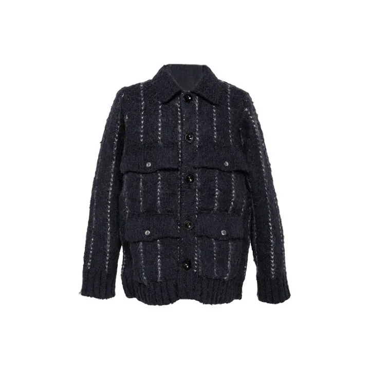 Sacai Striped Bouclé Shirt Jacket-0