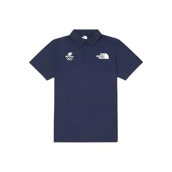 THE NORTH FACE South Korean Team Uniform For The Olympics Series. SS24 Polo Shirt Unisex Blue