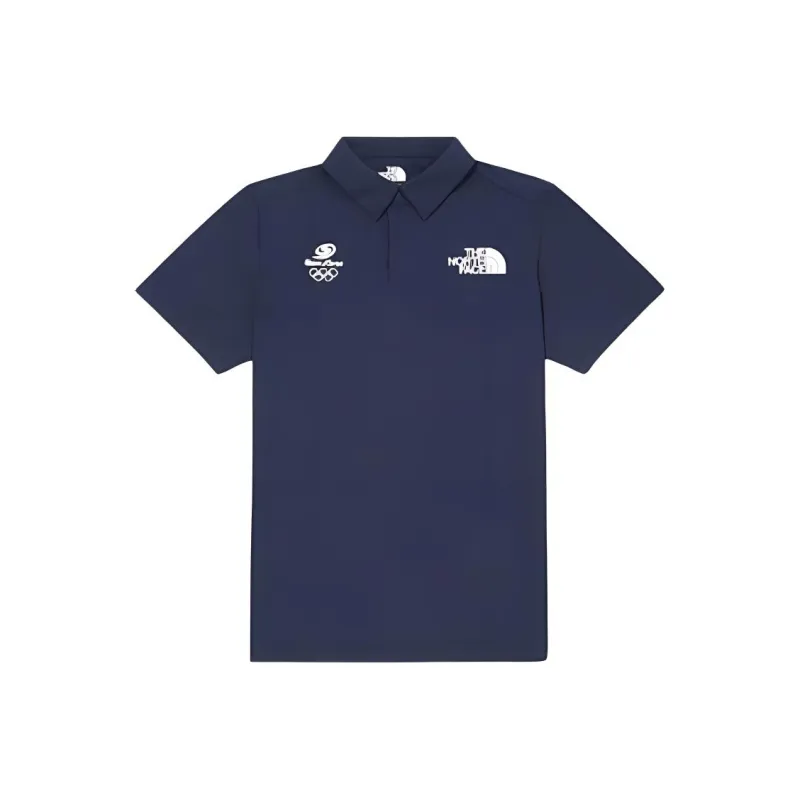 THE NORTH FACE South Korean Team Uniform For The Olympics Series. SS24 Polo Shirt Unisex Blue-0