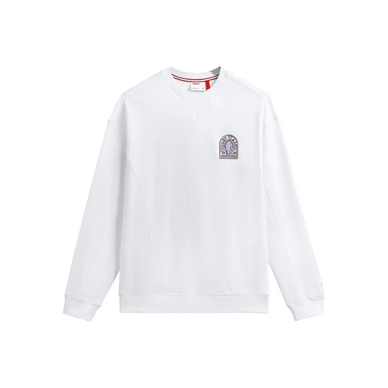 Wilson RALLY CREW Sweatshirt Men's Bright White-0