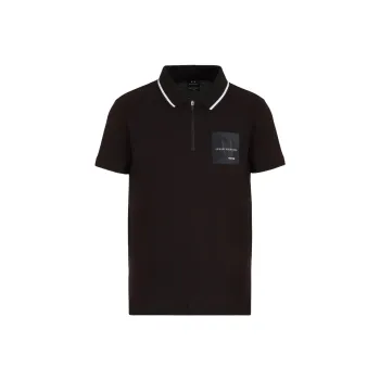 ARMANI EXCHANGEAE SS24 Polo Shirt Men's Black