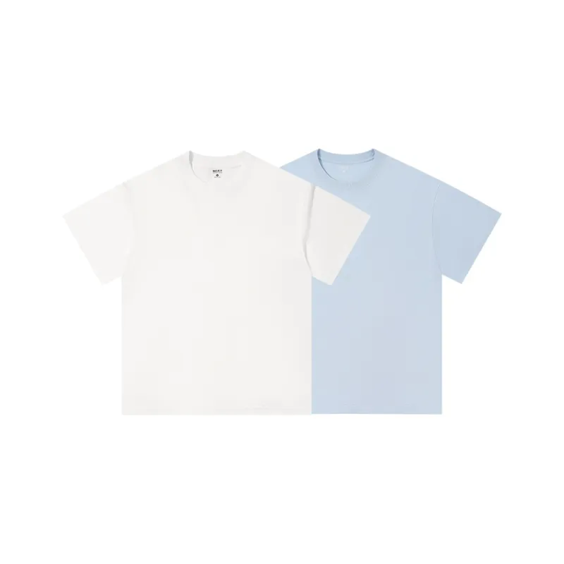 MIANDEMEIXUE Loose Fit Casual Inner Short Sleeved T Shirt Unisex Solid Color-45