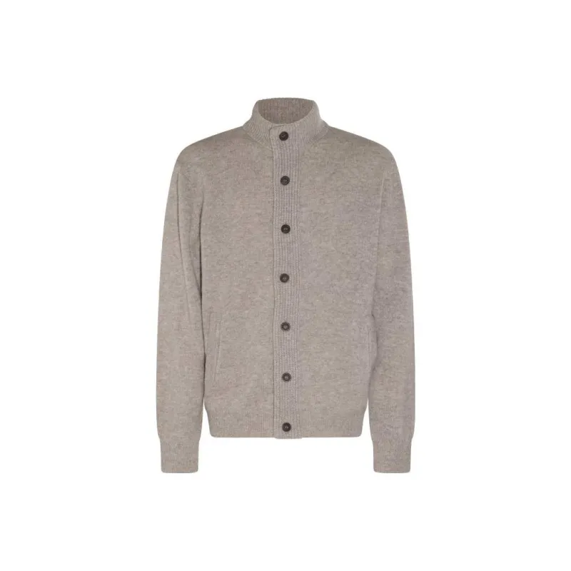 BARBOUR High Neck Button Up Cardigan-0