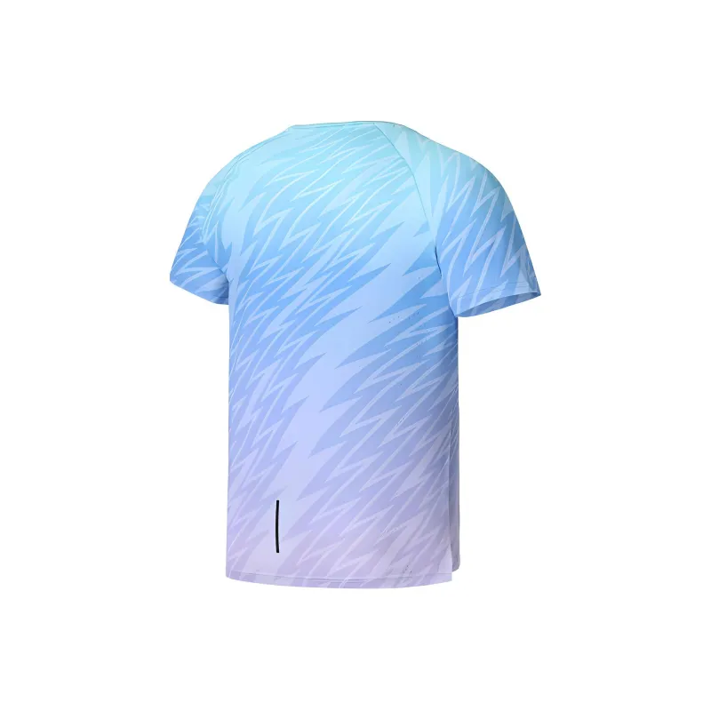 LiNing Sports Life Collection T Shirt Men's Light Soft Purple With Full Bottom Print-1