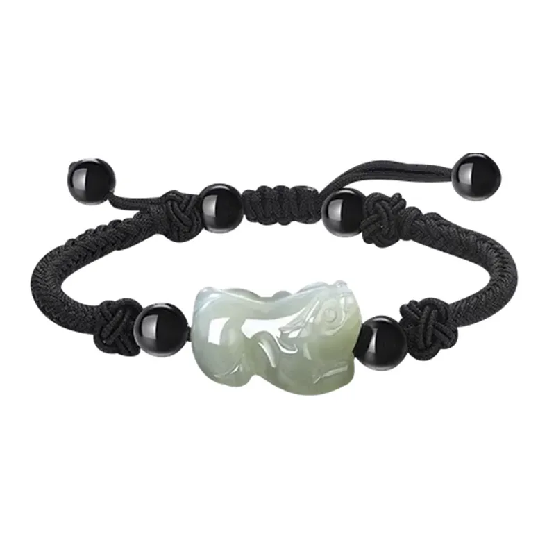 Asia Star Bracelets Pale Greenish White Jade Men's-0