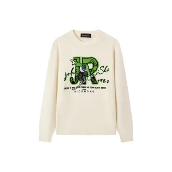 JOHN RICHMOND FW24 Cashmere Sweater Men's Raw White