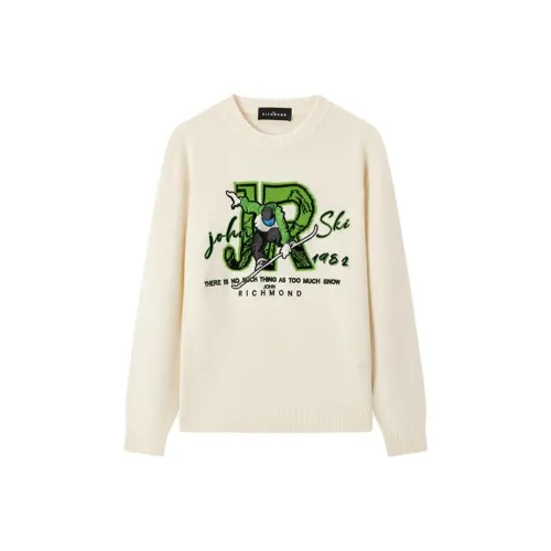 JOHN RICHMOND FW24 Cashmere Sweater Men's Raw White