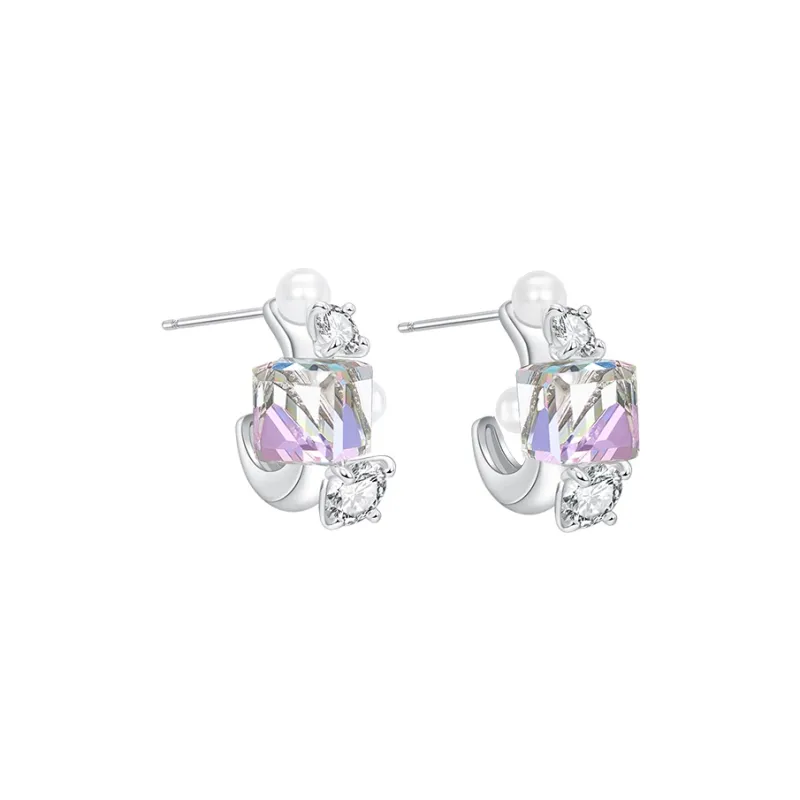 Lady Go 925 Sterling Silver Needle Earrings Women's-7