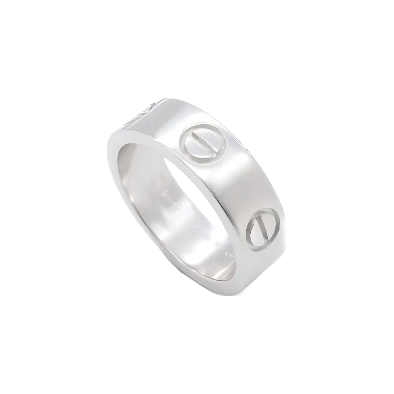 Cartier 2010s Pre owned Platinum Love Ring-2