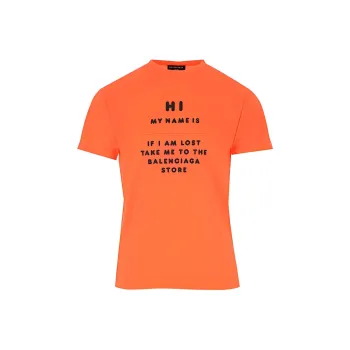 Balenciaga T Shirt Regular Fit Unisex Orange