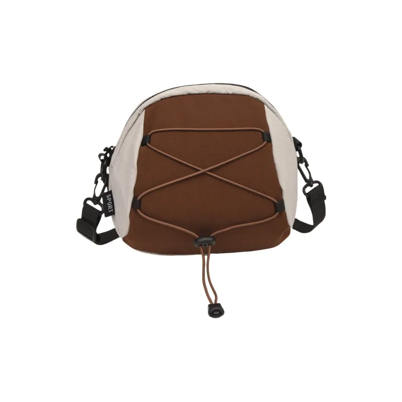 SEVENMOONS Nylon Fabric Shoulder Bag, Crossbody Bag Unisex Black/Purple/Orange/Coffee-9