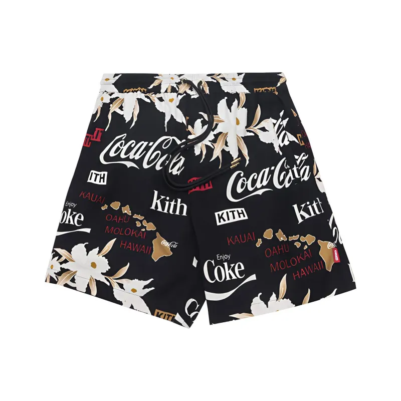 KITH X Coca Cola Surf Board Print Hardaway Shorts-1