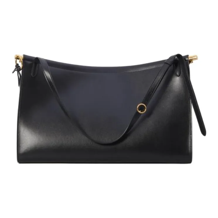 Alaia Calfskin Handbag Large Size Unisex Black-2