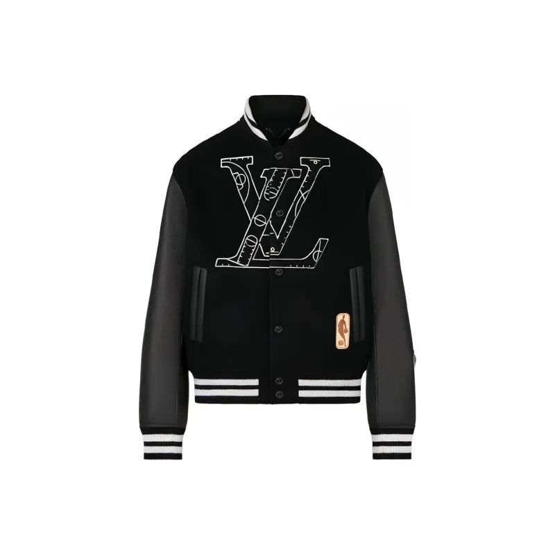 LOUIS VUITTON X Nba Leather Basketball Jacket-0