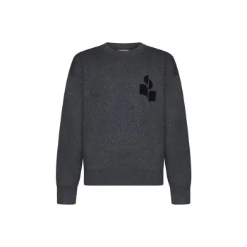 ISABEL MARANT Logo Intarsia Knitted Crewneck Jumper