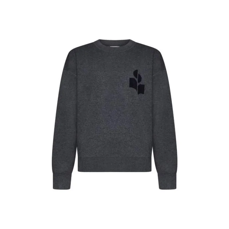 ISABEL MARANT Logo Intarsia Knitted Crewneck Jumper-0