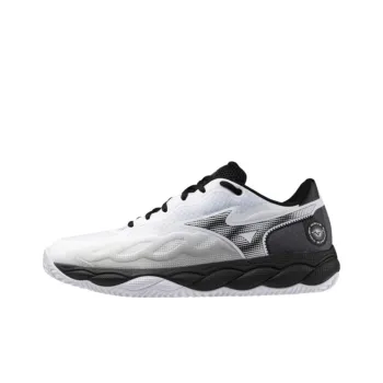 Mizuno WAVE ENFORCE COURT CC Anti Slip Wear Resistant Low Top Tennis Shoes Men's White Black