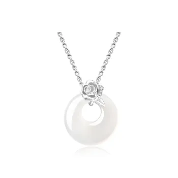 Lao Feng Xiang Natural Chalcedony Necklaces Women's
