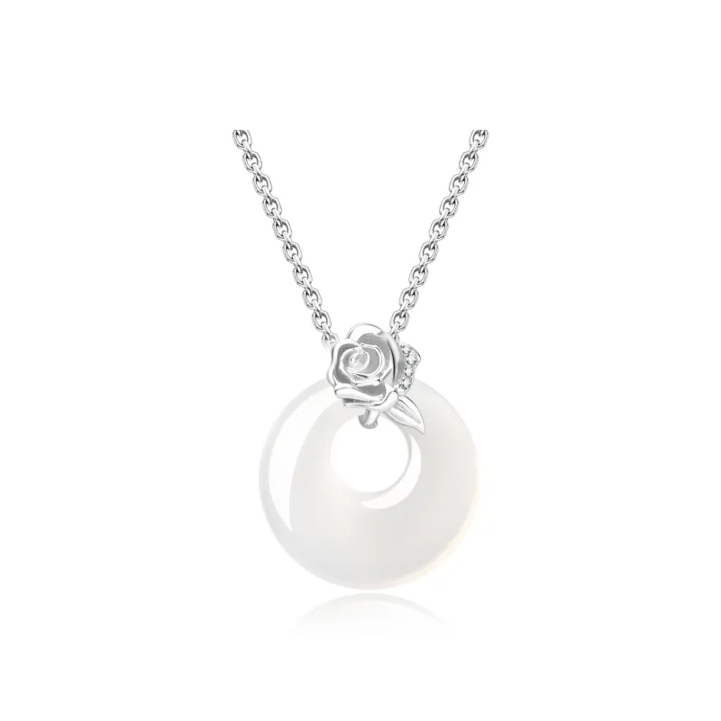 Lao Feng Xiang Natural Chalcedony Necklaces Women's-0