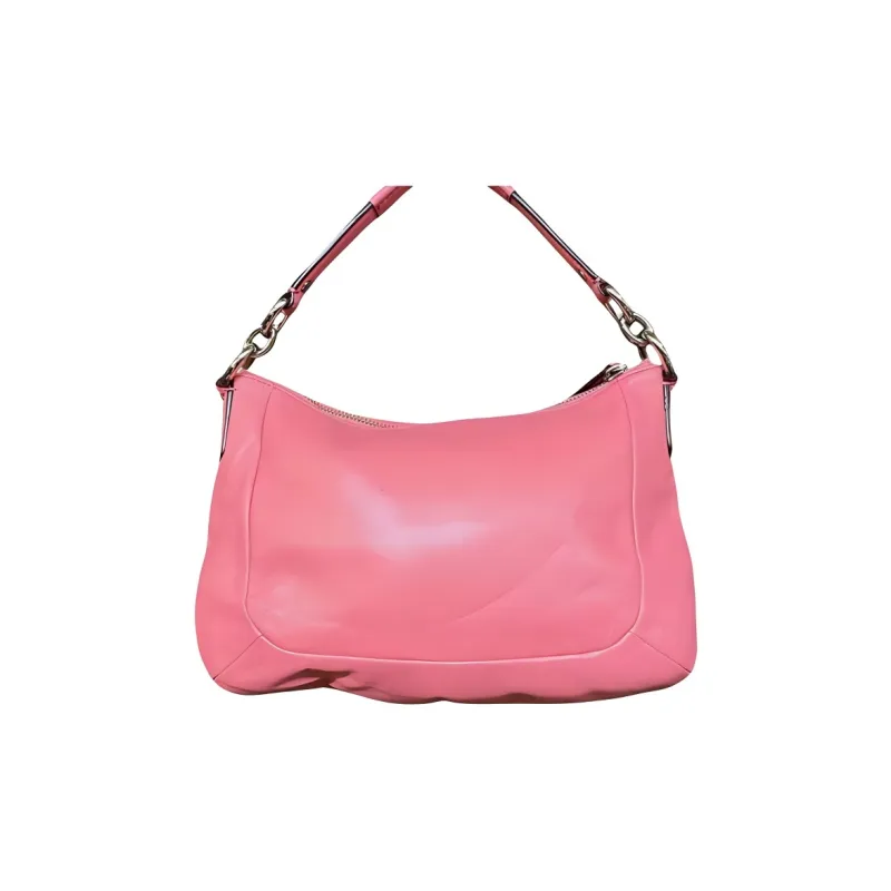 COACH Chelsea Leather Square Bag Portable Crossbody Bag Shoulder Bag Large Size Women's Pink-2