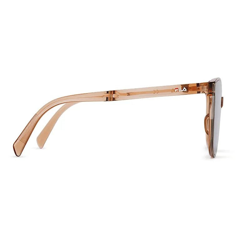 FILA TR/Memory Plastic Cat Eye Sunglasses Unisex Black, Caramel, Milk Tea Gray-9