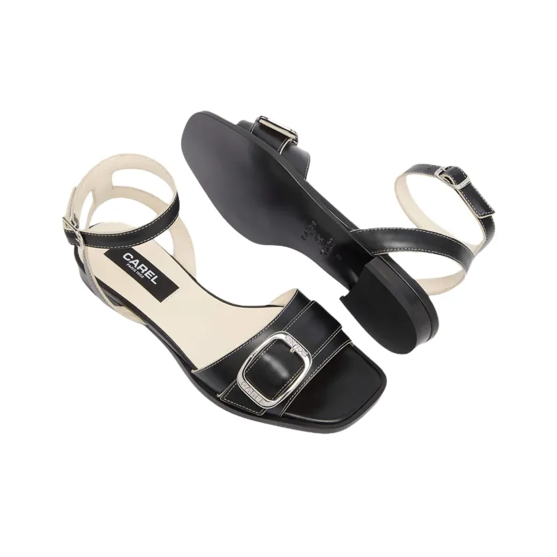 Carel Francoise One Strap Sandals Women's Black-4