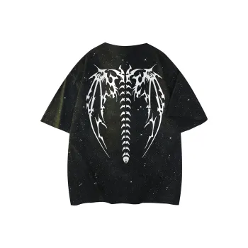 Kepu T Shirt Unisex Tie Dye Black
